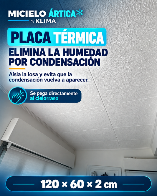 Placa de cielorraso aislante decorativa Micielo Artica 120x60x2cm Incluye adhesivo