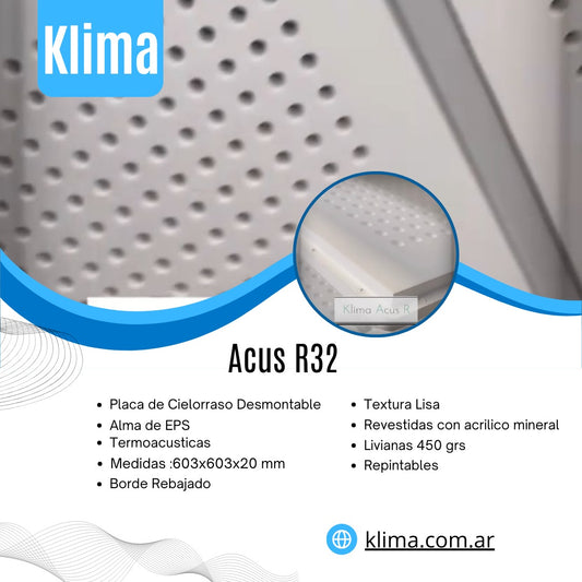 Placa de Cielorraso desmontable Acus R32