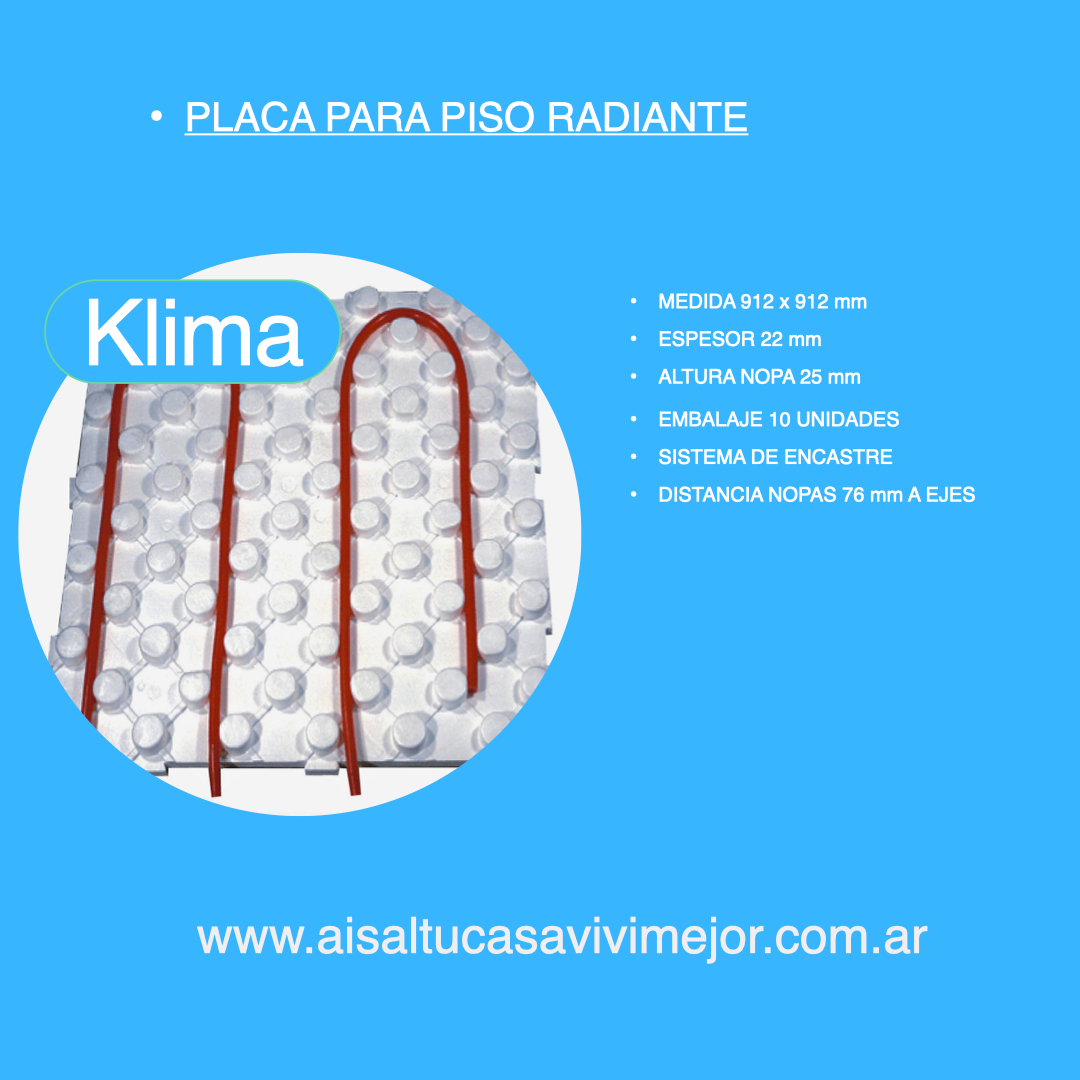 Placa de Piso Radiante de EPS con Nopas
