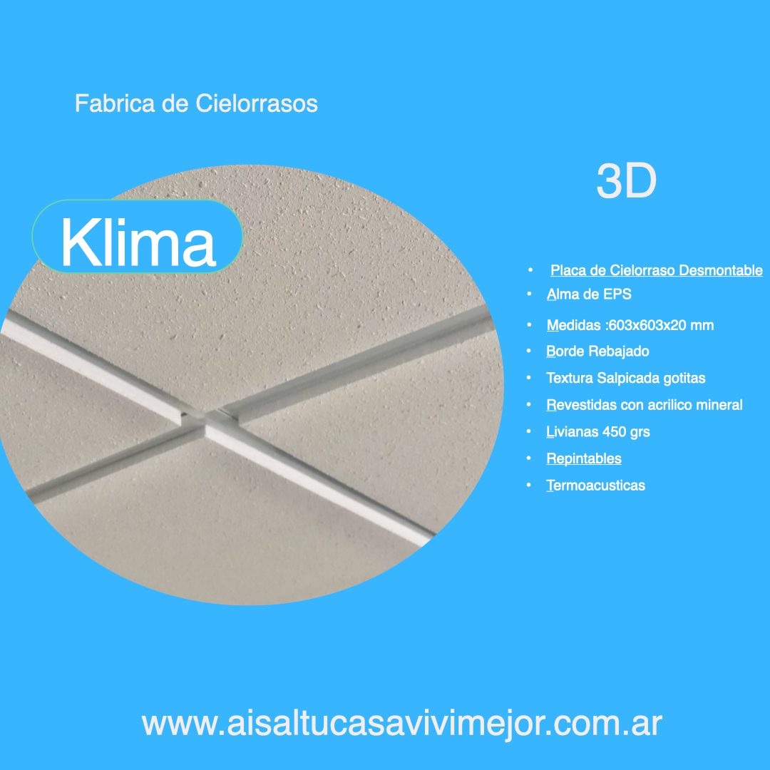 Placa de Cielorraso Desmontable 3D